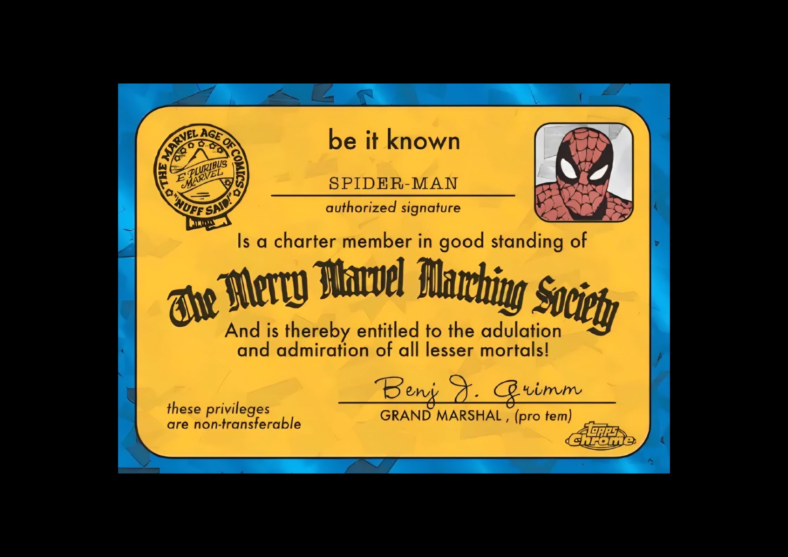 Marvel Comics Chrome Sapphire 2025 Hobby Box